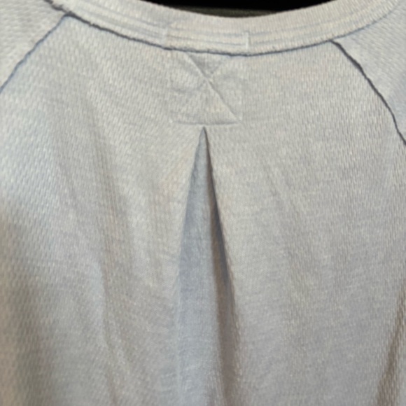 We The Free Free People Blue Ribbed Long Sleeve Top Size Small - Picture 6 of 7